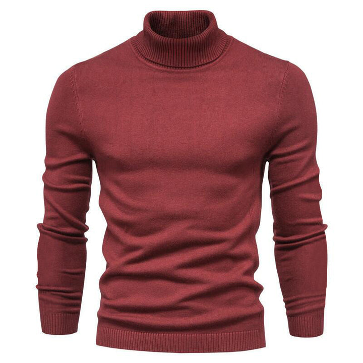 Herren nan schmal geschnittener Rollkragenpullover aus Merino-Baumwollmix mit hohem Kragen Drune