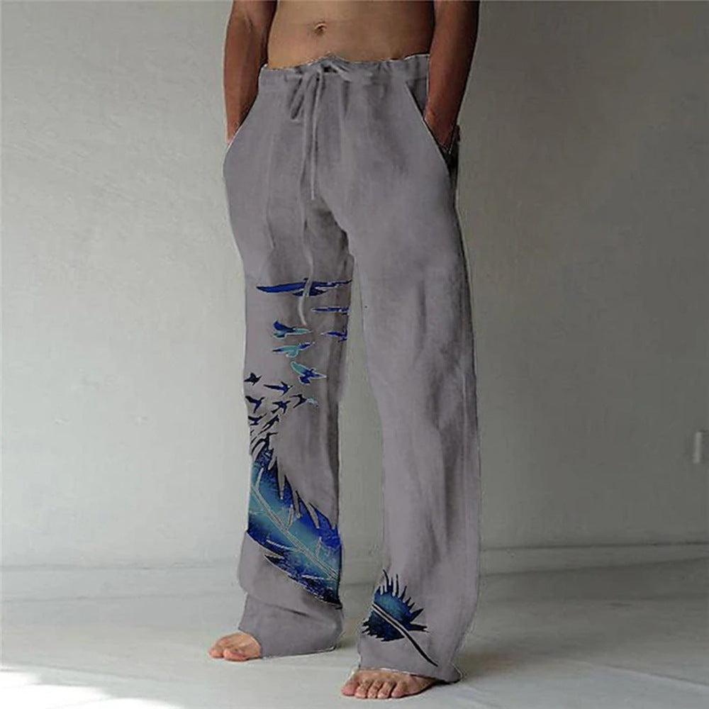 Damen Bequeme Sommerhose mit einzigartigem Federdesign Drune