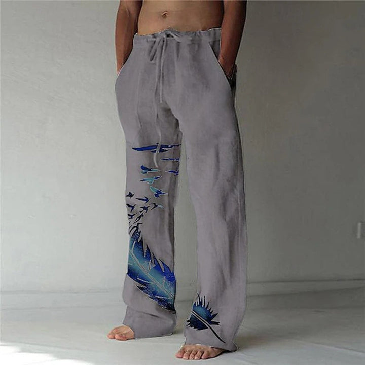 Damen Bequeme Sommerhose mit einzigartigem Federdesign Drune