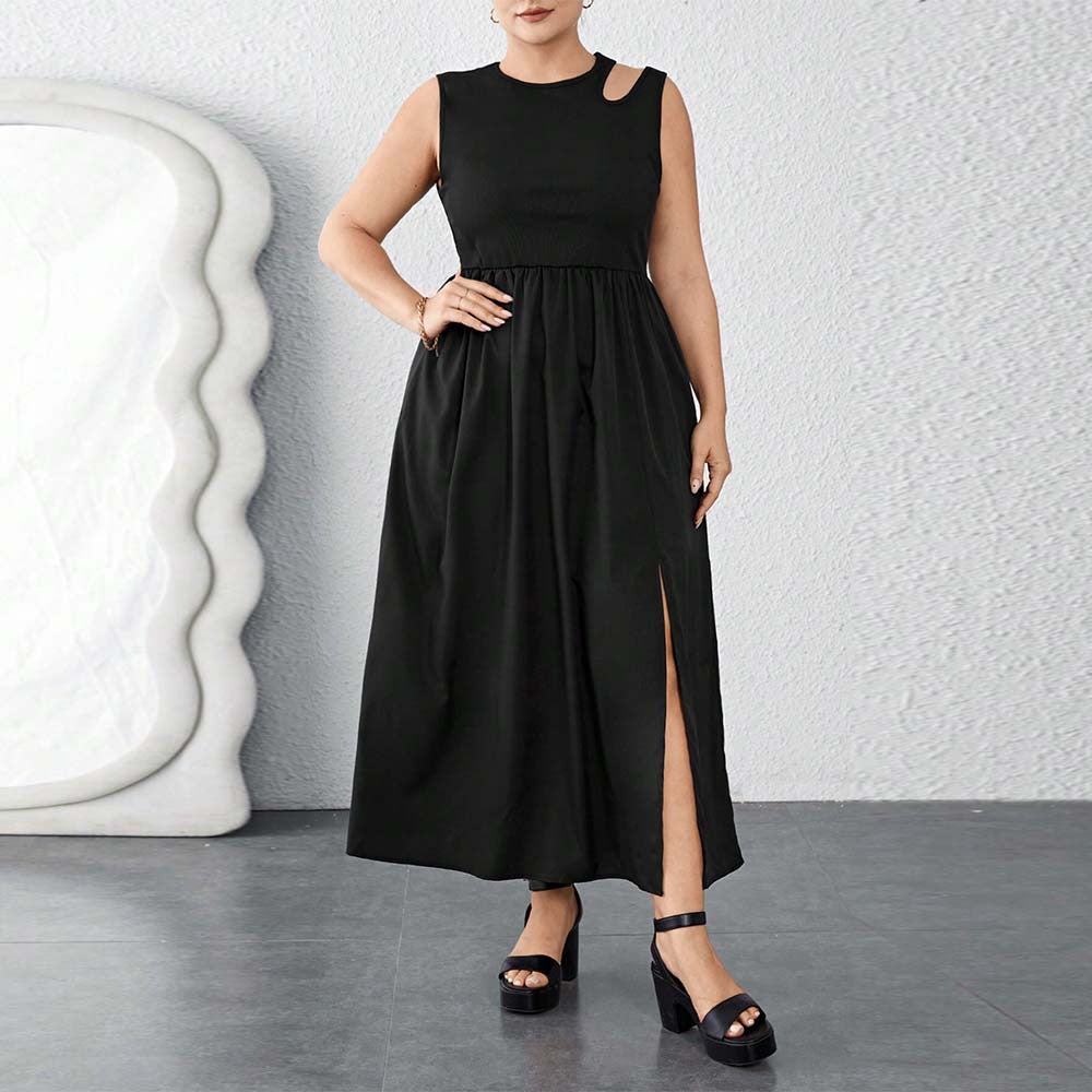 Damen Maxikleid mit seitlichem Schlitz und elegantem Design Drune