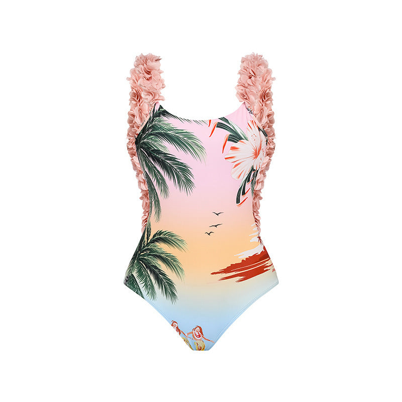 Damen Bikiniset mit hochwertigem Flowerprint und verstellbaren Trägern Drune
