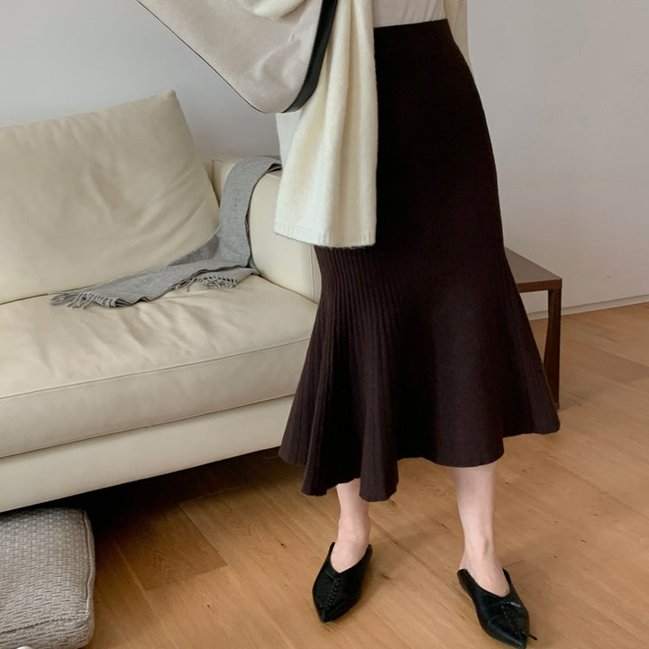Damen Eleganter Plissee-Midirock Drune