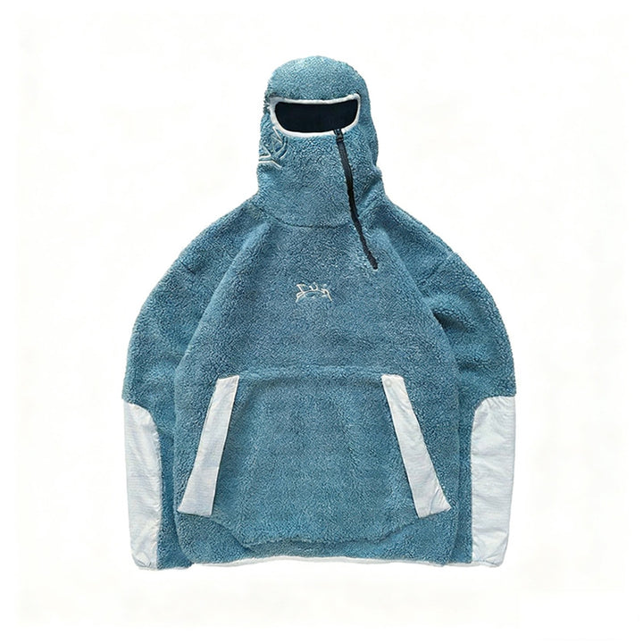 Damen Fleece-Pullover mit hohem Kragen und praktischen Taschen Drune