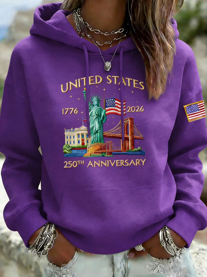 Damen Kreativer Kapuzenpullover mit einzigartigem Statuesque-Motiv Drune