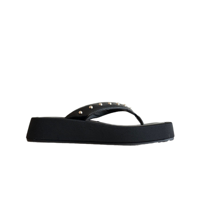 Damen modische Zehentrenner-Sandalen mit luxuriösem Nieten-Detail Drune