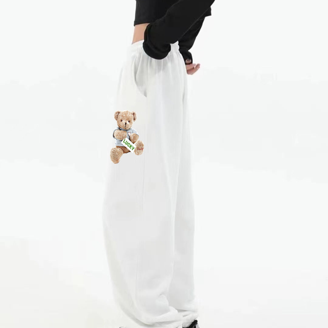 Damen Freizeit-Hose mit Teddy-Motiv Drune