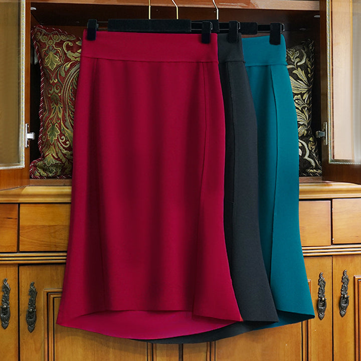 Damen Eleganter und figurbetonter Midirock Drune