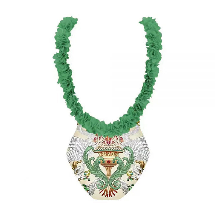 Damen Badeanzug-Set mit floraler Rüschendekoration und elegantem Maxirock Drune