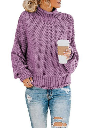 Damen Grobstrickpullover mit Rollkragen und lässigem Schnitt Drune