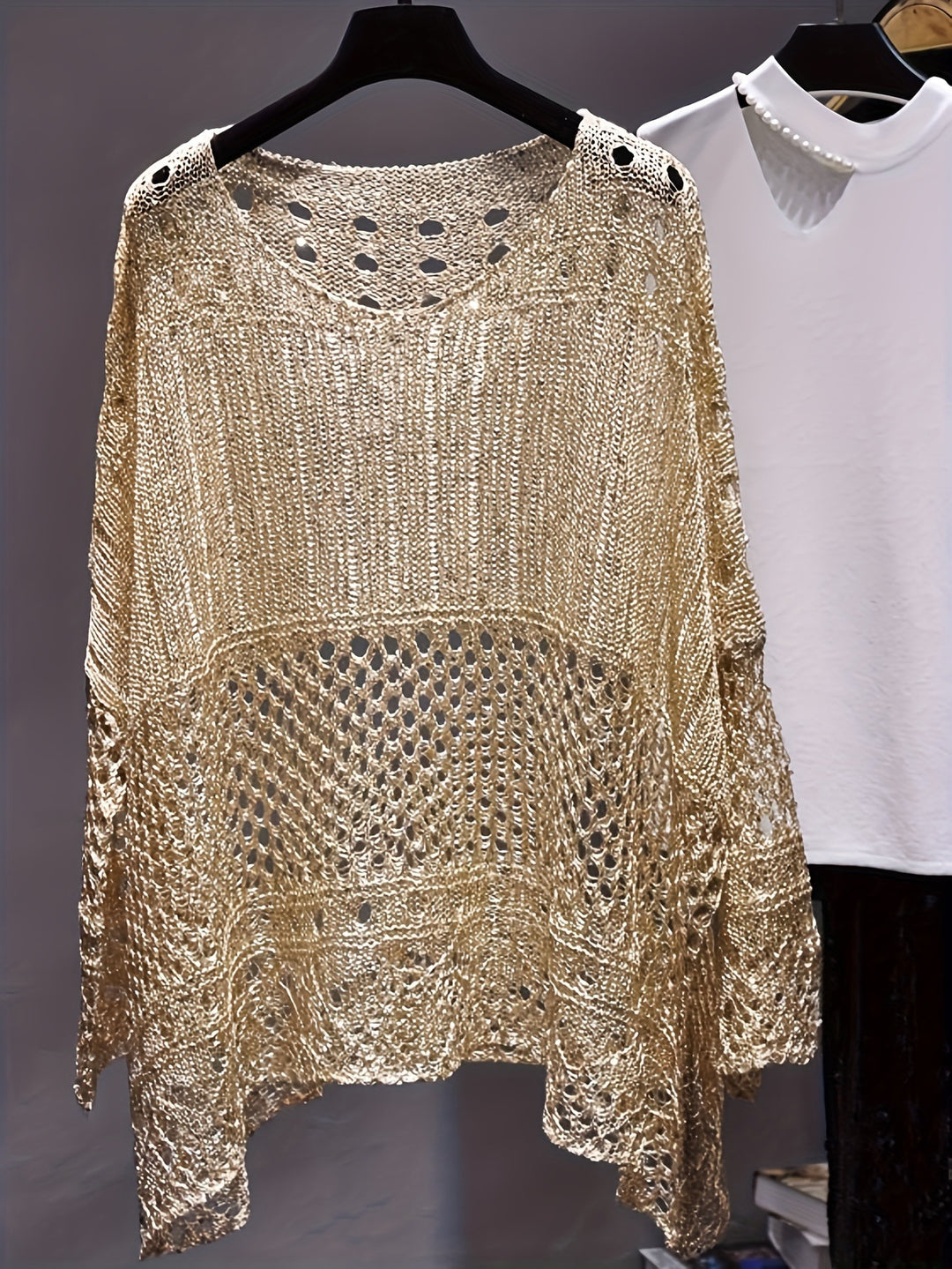 Damen Leichtgewicht Häkel Cover-Up Drune