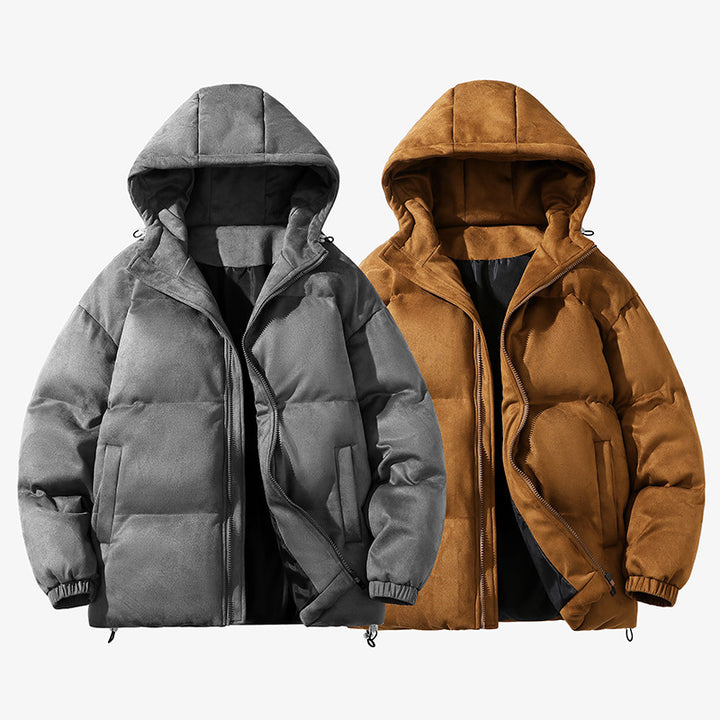 Herren -isolierte Kapuzen-Puffer-Parka mit wasserabweisendem Außenmaterial und fleecegefüttertem Innenraum Drune