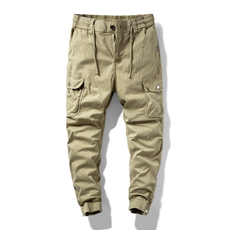 Herren Cargo-Joggerhose im Utility-Look mit elastischem Bund, Mehrfach-Taschen und gerippten Beinabschlüssen Drune