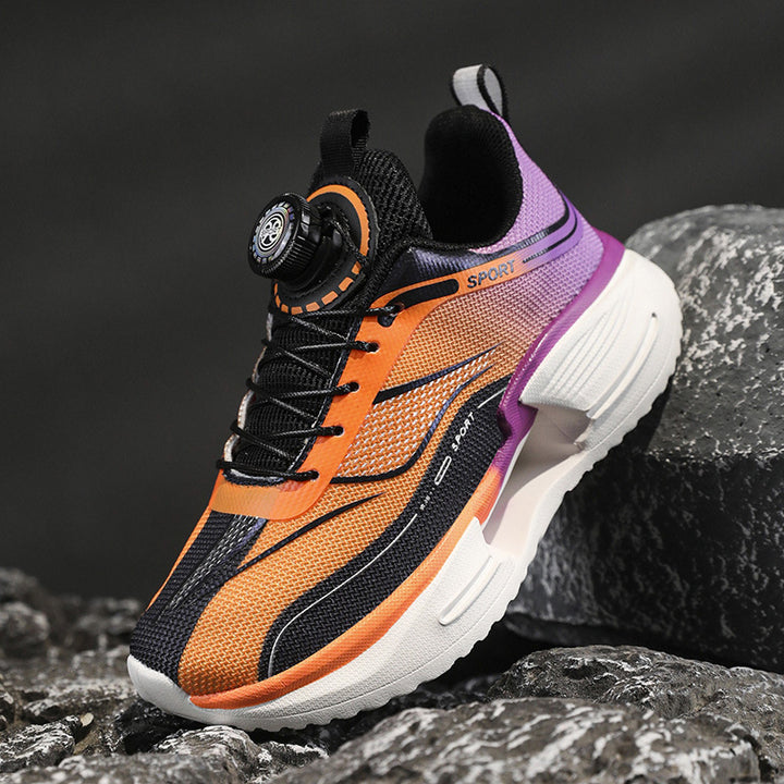 Damen Sportliche Mesh-Laufsneaker mit Drehverschluss und gedämpfter Plateausohle Drune