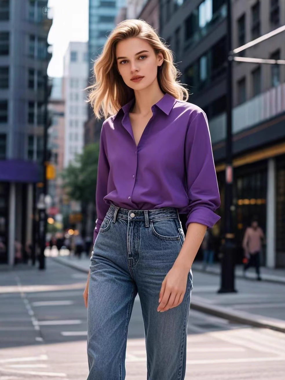 Drune | Schicke, Oversized Bluse mit Knopfleiste für Damen