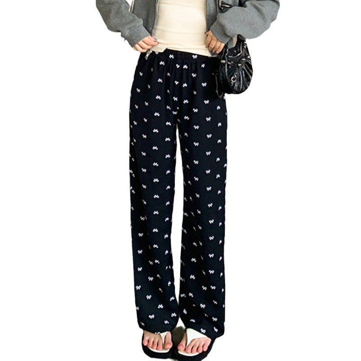 Damen Gemütliche Palazzo-Hose mit elegantem Muster Drune