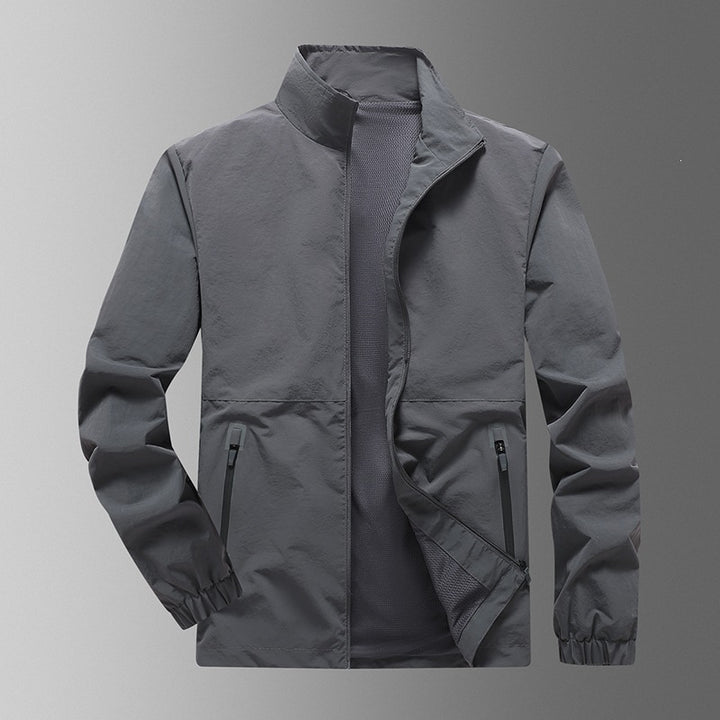 Herren Leichte Windjacke mit hohem Kragen Drune