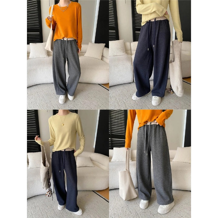 Damen lässige Sweatpants mit weitem Schnitt und praktischen Taschen Drune