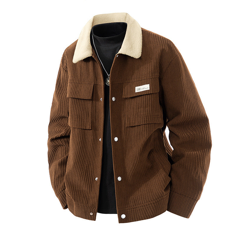 Herren Cordjacke mit Teddyfutter Drune