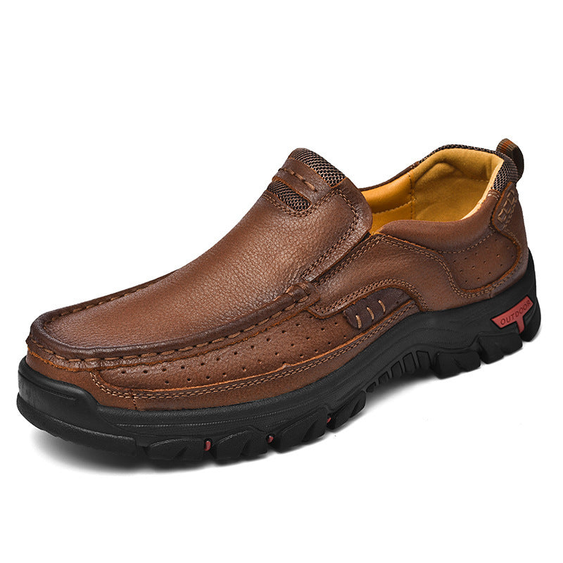 Herren Premium-Leder Mokassins mit rutschfester Laufsohle Drune