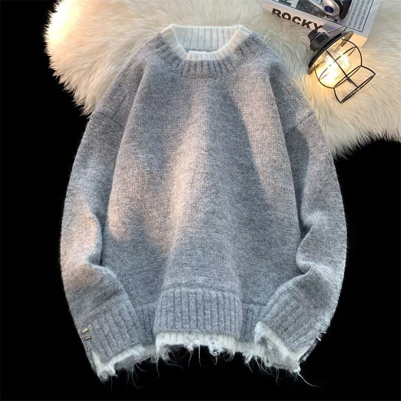 Damen Kuscheliger Oversized Pullover mit raffiniertem Schnitt Drune