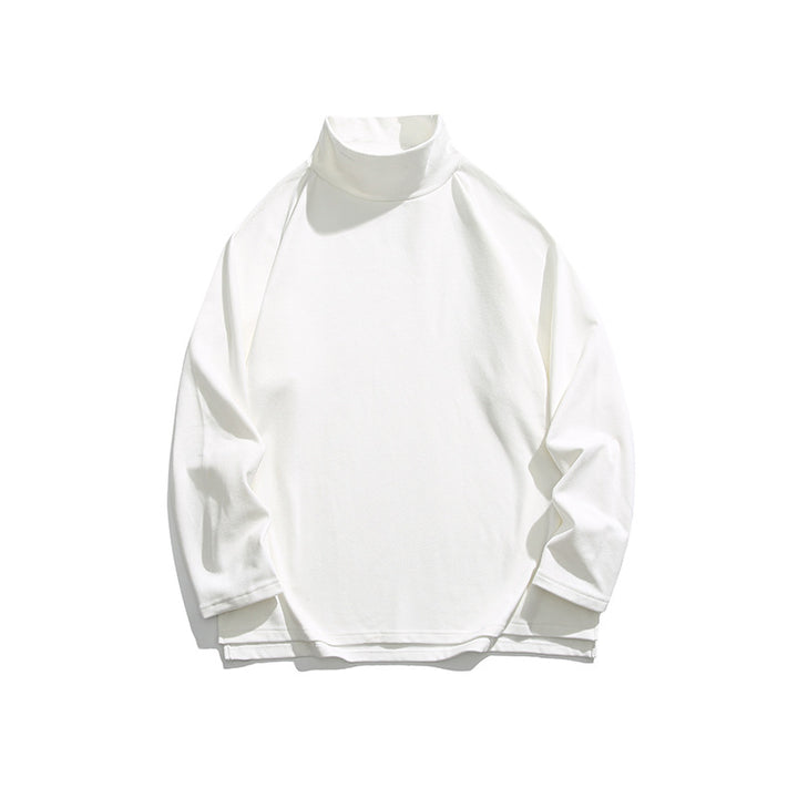 Unisex Oversize-Rollkragen-Sweatshirt aus weichem Baumwollmix mit Raglanärmeln Drune