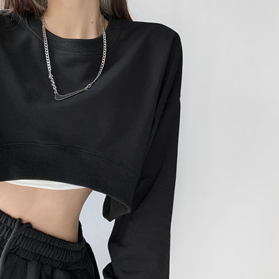Damen Cropped Sweatshirt Drune