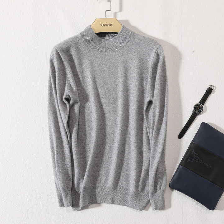 Herren Feiner Rollkragenpullover in schlanker Minimal‑Silhouette aus Woll‑Kaschmir‑Mix Drune