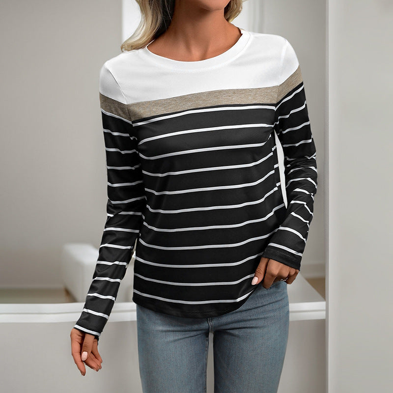 Damen Freizeit Longsleeve Oberteil Drune