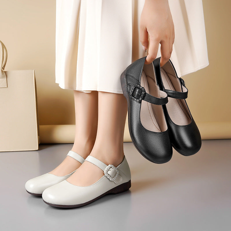 Damen Mary Jane Schuhe mit dekorativer Schnalle und komfortablem Blockabsatz Drune