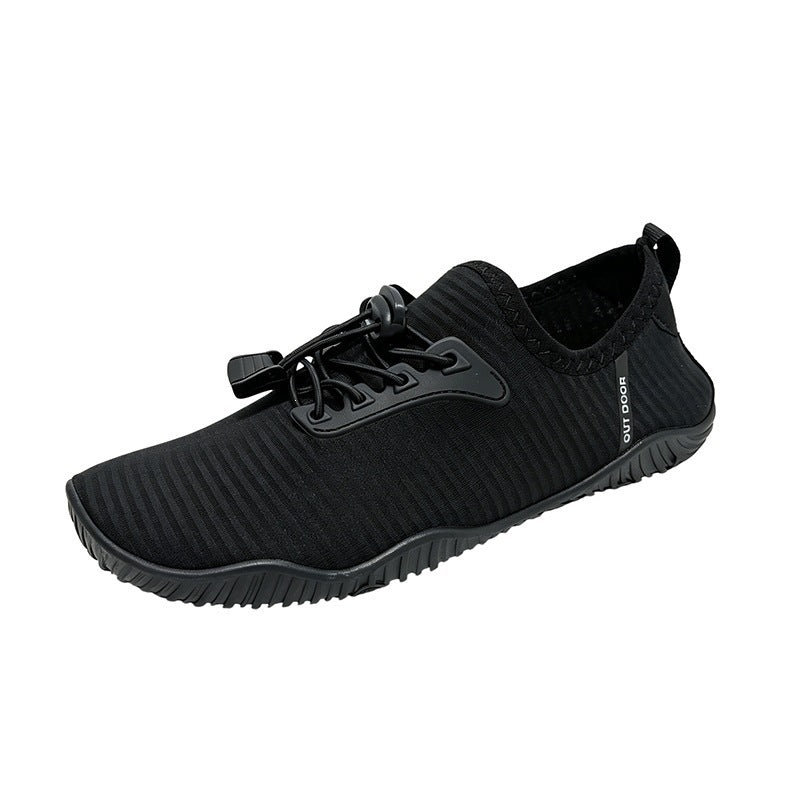Damen Atmungsaktive Strick-Freizeitschuhe mit rutschfester Flexsohle und Schnell-Lacing Drune