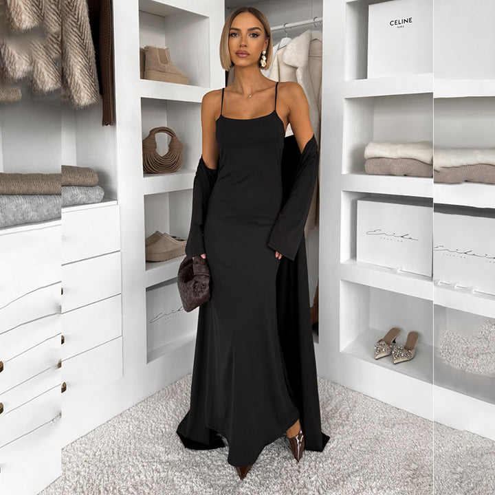 Damen Langes Maxikleid mit umschmeichelndem Schnitt Drune