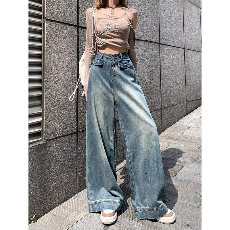 Damen weite Jeanshose Drune