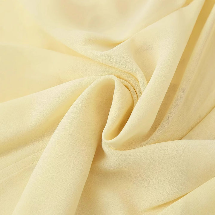 Damen nan feminine Chiffonbluse mit Schnürung V-Ausschnitt und Glockenärmeln Drune