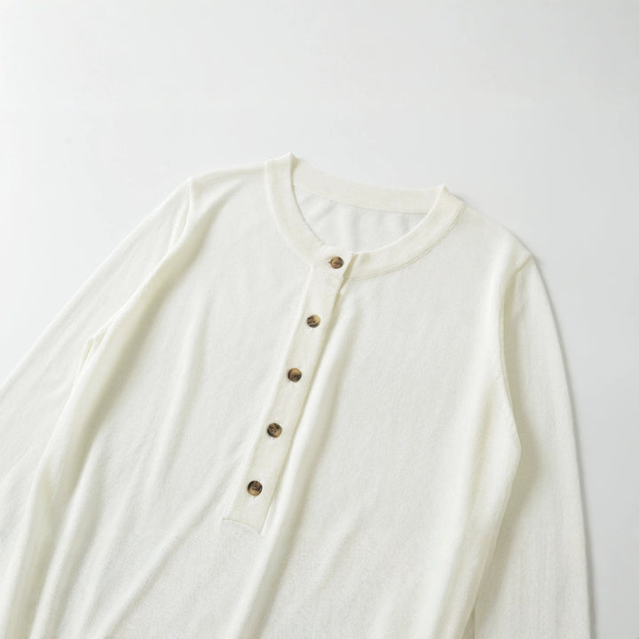 Damen Feiner Kurzcardigan mit Rundhals, Knopfleiste und taillierendem Bündchen Drune