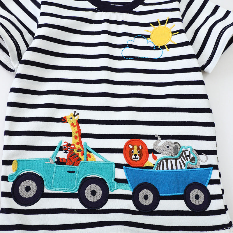 Jungen T-Shirt mit kreativem Safari-Motiv Drune