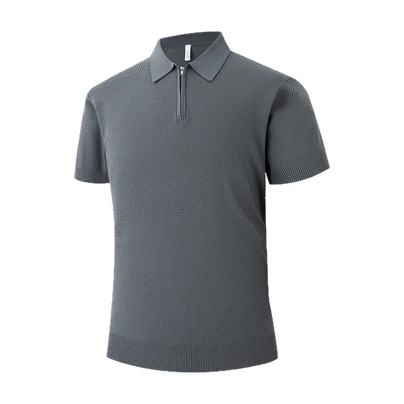 Herren Kurzarm Poloshirt mit Reißverschluss Drune