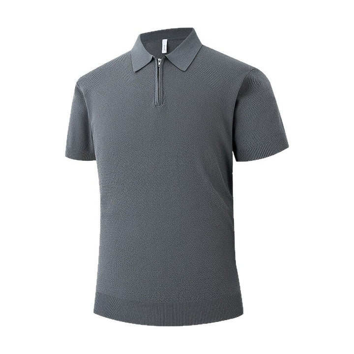 Herren Kurzarm Poloshirt mit Reißverschluss Drune