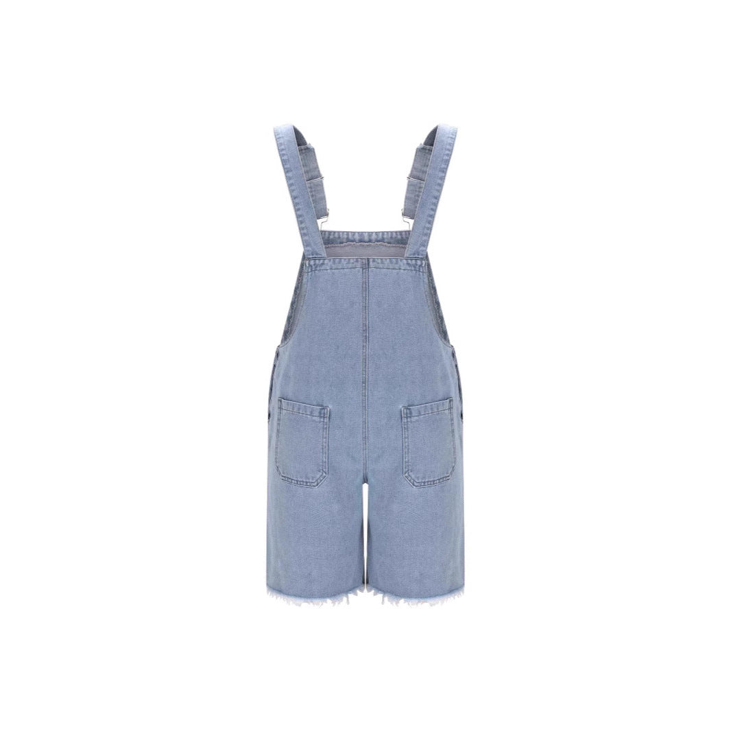 Herren Lässige Jeans-Latzhose Drune