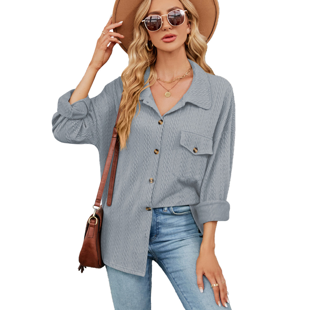 Damen lässige Overshirt mit strukturiertem Design Drune