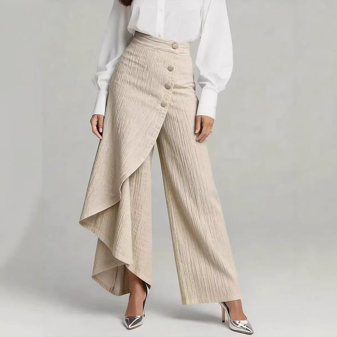Damen Jeansrock mit asymmetrischem Schnitt und Knopfdetails Drune