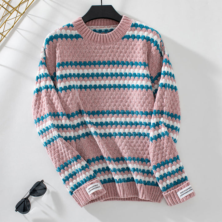 Drune | Gestreifter Strickpullover Mit Modernem Stil