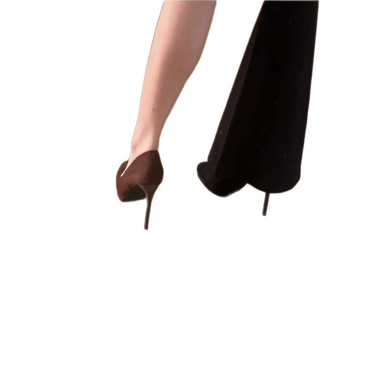 Damen elegante Plateau-Pumps mit plüschigem Obermaterial Drune