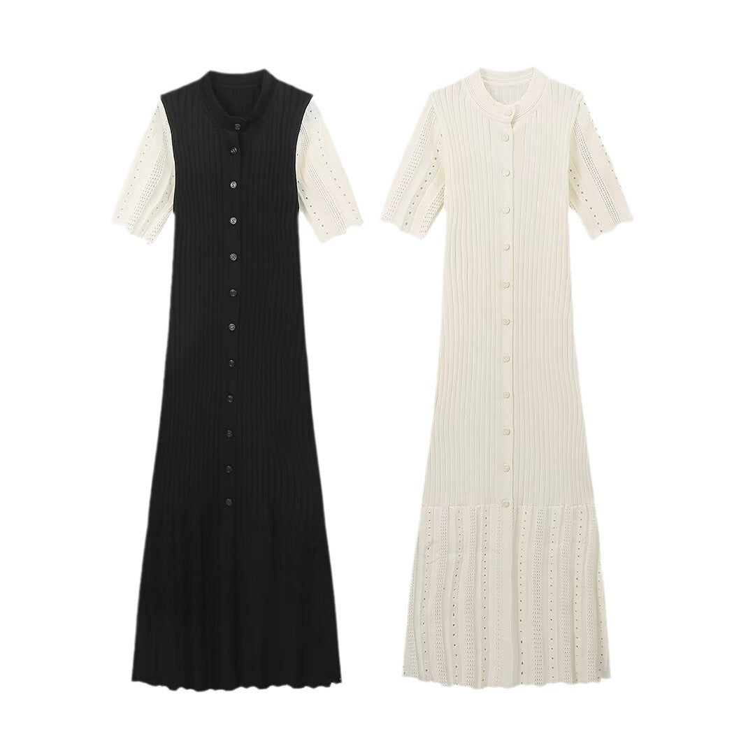 Damen Strickkleid mit lässigen Puffärmeln Drune