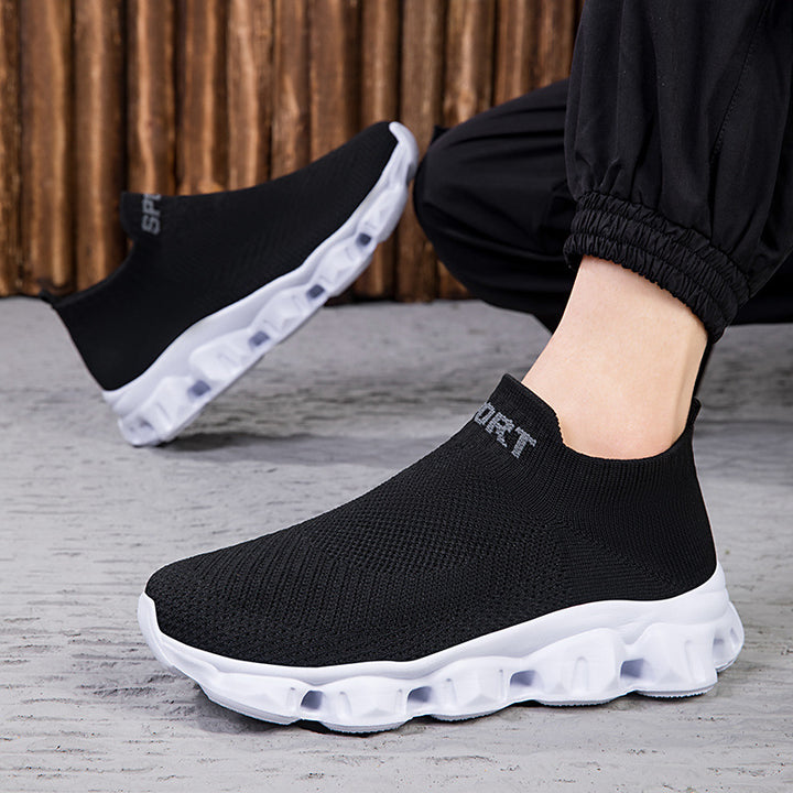 Unisex nan nahtloser Strick-Slip-On mit sockenähnlichem Schaft und skulpturierter Dämpfungssohle Drune