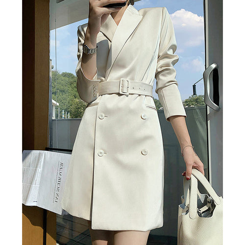 Damen Eleganter Blazer-Rock-Kleid Drune