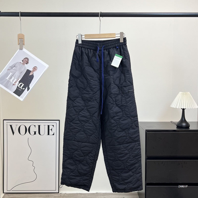 Damen gesteppte Freizeithose mit elastischem Bund und praktischen Eingrifftaschen Drune