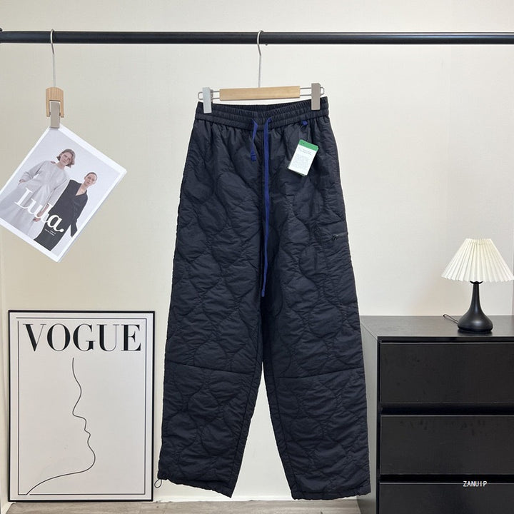 Damen gesteppte Freizeithose mit elastischem Bund und praktischen Eingrifftaschen Drune