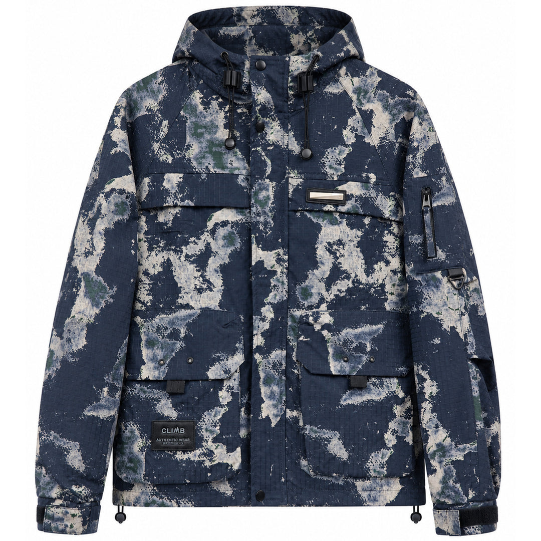 Herren Funktionale Outdoor-Jacke mit hohem Kragen Drune