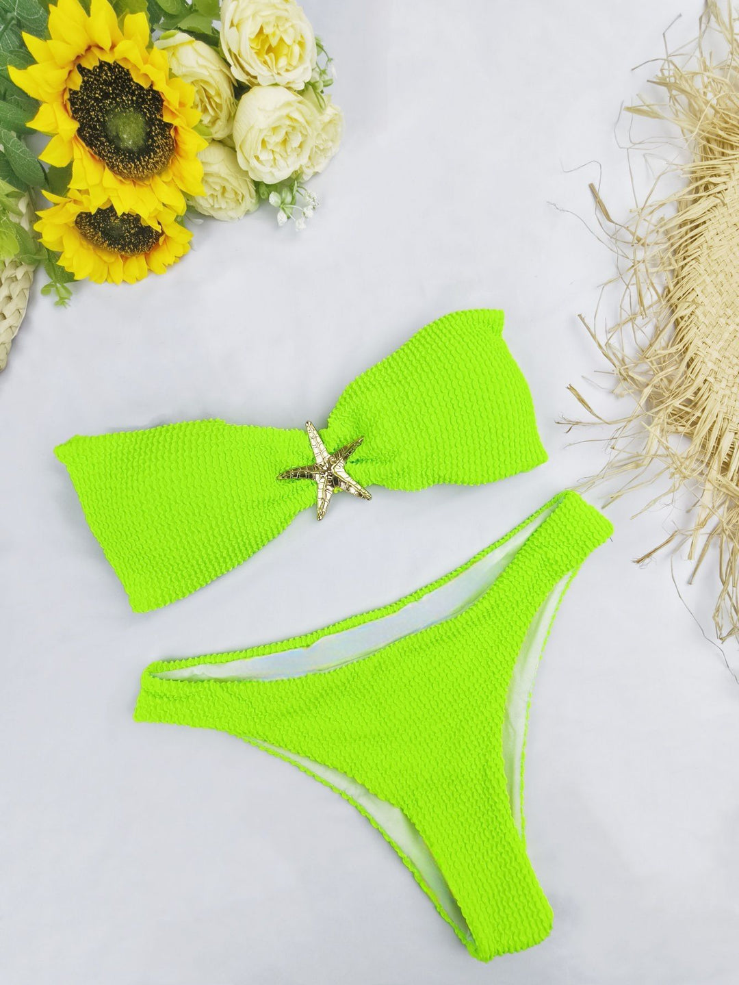 Damen Bandeau-Bikini mit funkelndem Sternen-Detail Drune