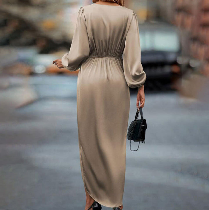 Damen elegantes und fließendes Maxi-Kleid Drune